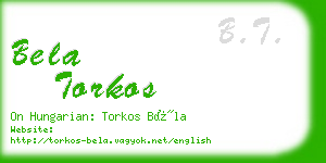 bela torkos business card